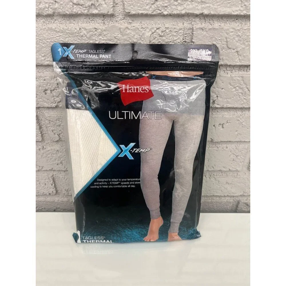 Hanes Ultimate X-Temp Thermal Pants Long Underwear Size 2XL